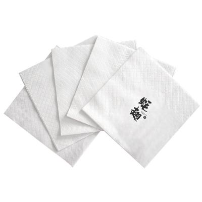 China Soft Chinese Restaurant Logo Printed Paper Custom Manufacturers Hotel Bar Napkin for sale