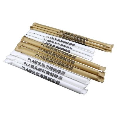 China Biodegradable Plastic Straws Drinking Straws Pla Cornstarch Straws Minimalist Disposable Organic Boba Tea Bar Straws for sale