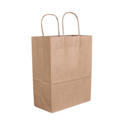 China Customized Recycled Black White Brown Eco Friendly Biodegradable Disposable Kraft Paper Bags Decomposable Kraft Paper Bag With Handle for sale