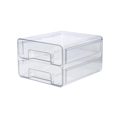 China Modern Cosmetic Storage Box Countertop Skin Care Products Jewelry Storage Box Drawer Storage Box for sale