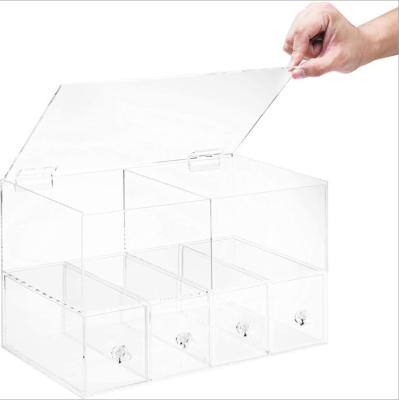 China Customized Tea Packaging Flip Dust-Proof Storage Box by Supermarkets.warehouse Acrylic Clear Storage Box for sale