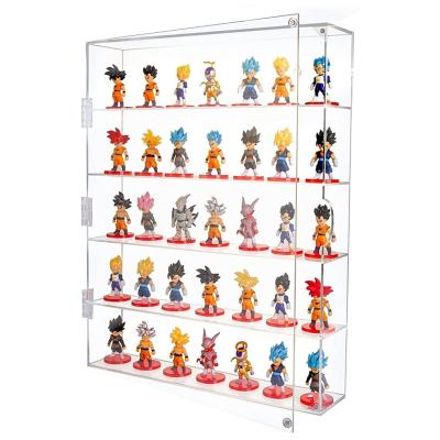 China Single Sided Acrylic Clear Showcase Display Storage Organizer For Mini Funko Pop /Figure Wall Mounted Display Case Dustproof for sale