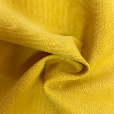 China Professional 150D*200D Stretch Brushed Twill Solid Woven Thickness Brushed Polyester Fabric For Lady Coat for sale