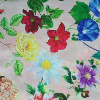 China Keqiao Shaoxing Shrink-Resistant 100% Polyester Custom Desig Printed Wool Dobby Georgette Fabric for sale