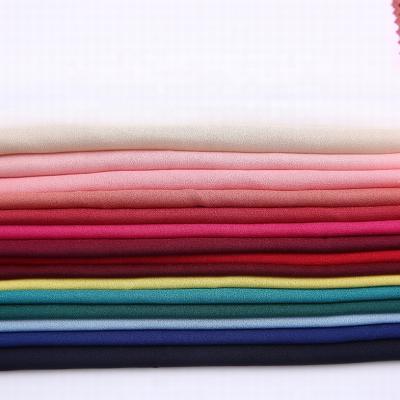 China 2019 September super fashion woven polyester material crepe dyed anti-static georgette fabric for sale