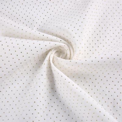 China Custom Wholesale Textile White Plain Antistatic Dyed Woven Interlining Dress Dot Material Fabric for sale