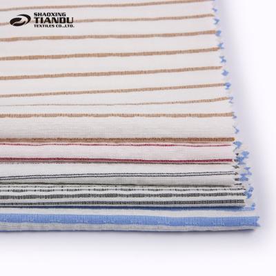 China Eco - Friendly Designs Custom Woven Bengaline Fabric Yarn Dyed Feeder Stripe Knitted Fabric Pakistan for sale