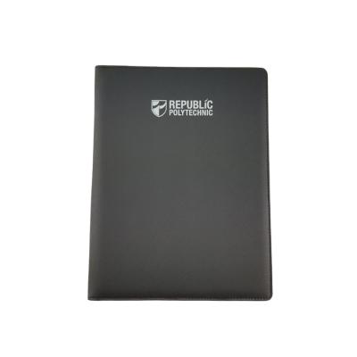 China Attendance Certificates A4 Custom Leather Certificate Folder Embossing PU Logo Diploma Cover for sale