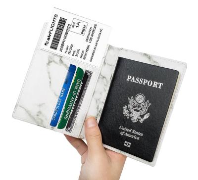 China Fashion Marble Personalized Leather Passport Holder Cover - Customized Travel Gift for sale