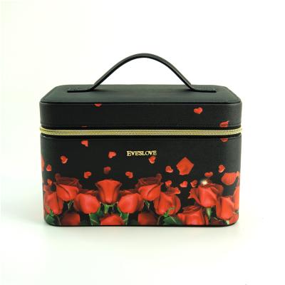 China Fashoion Wholesale Portable Leather Organizer PU Makeup Bag Cosmetic Case Case for sale