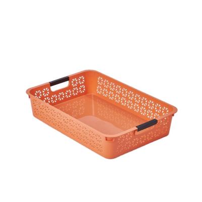 China Factory Supply Attractive Price Custom Household Basket Stocked Plastic Storage for sale