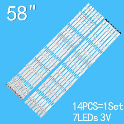 中国 TV Backlight For Samsung UE58MU6122 UN58MU6100 UN58MU6070 UA58NU7103 V7DU-580DCA 580DCB-R0 S_MU6100_58_FL30_R07 L07 販売のため