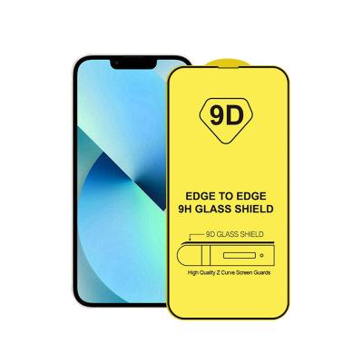 China Mobile Phone 9D Toughened Film Full Screen Protective Film For iPhone 13 Yellow Baseplate for sale