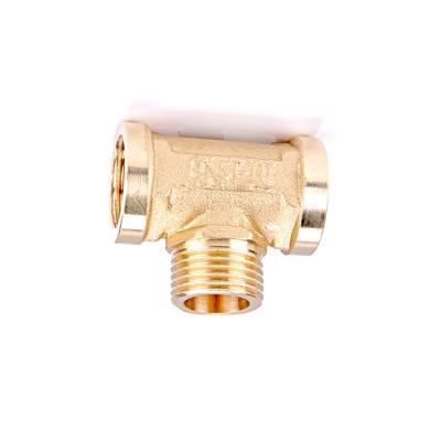 China Drinking water cold& bathroom use hardware hot tubing 1/2' forged brass tee parts for sale