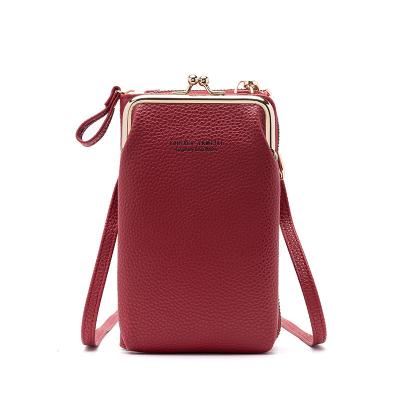 China Raymons Manufacturer Custom Fashion Women Waterproof Mini Bag With Chain PU Leather and Strap Cross - Body Shoulder Cell Phone Bags for sale