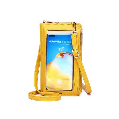 China Small Cell Phone Bags Shoulder Bag Raymons Ladies Mini PU Purse Waterproof Fashionable Leather Card Holder Wallet for sale