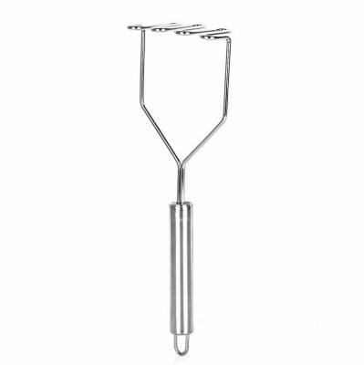 China Viable Stainless Steel Kitchen Instrument Potato Crusher Press Cooking Tool Mash Wavy Potatoes Pressure Potato Masher Accessories for sale