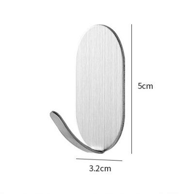 China With Different Hook 304 Stainless Steel Kitchen Clothes Bathroom Hanger Towel Hook Adhesive Metal Coat Robe Fences Hooks for sale