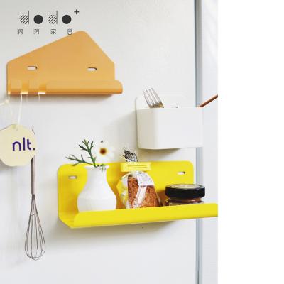 China Wall Mounted Magnetic Rack Stored Metal Household Spice Storage Holder High Quality Fridge Magnetic Sticker Holder for sale