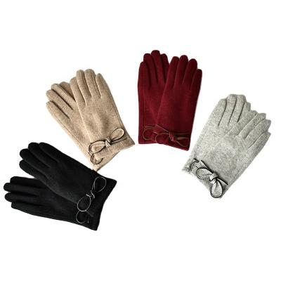 China Wholesale Work Wilth Touch Screen Factory Women Winter Wool Knitted Warm Fleece Striped Stretch Autumn Mittens Fashion Cycling Gloves Touch Screen Gloves for sale