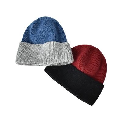 China Plain Stock Women Winter Wool Knitted Hats Stripe Stretch Beanie Fashion Men Outdoor Hip Hop Hat Unisex Slapped Casual Wholesale for sale