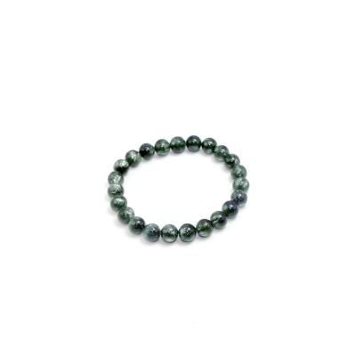 China AA CLASSIC Natural Wholesale Handmade Bracelet Natural Seraphinite Semi Precious Gemstone Beads 9mm Stretch Bracelet for sale