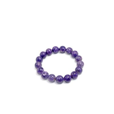 China CLASSIC Natural AAA Wholesale Handmade Bracelet Natural Charoite Semi Precious Gemstone Beads 12mm Stretch Bracelet for sale