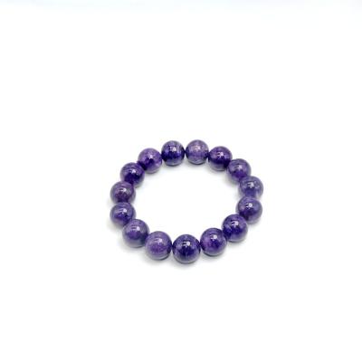 China CLASSIC Natural AAA Wholesale Handmade Bracelet Natural Semi Precious Charoite Gemstone Beads 14mm Stretch Bracelet for sale