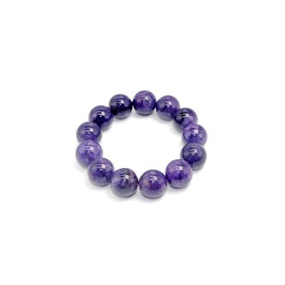 China CLASSIC Natural AAA Wholesale Handmade Bracelet Natural Semi Precious Charoite Gemstone Beads 16mm Stretch Bracelet for sale