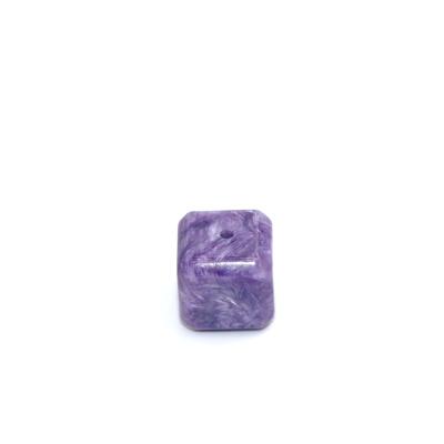 China Natural Wholesale Gemstone Party Gift Women D.C.A. Charoite Beads Cube Bead Loose Pendant Men's Accessories Accessory For Jewelry Making for sale