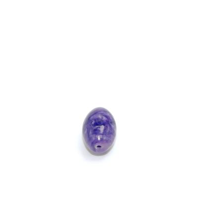 China Wholesale Natural Gemstone Accessories Men's A.C.A. Charoite Women Party Gift Loose Beads Rice Shape Bead Pendant For Jewelry Making for sale