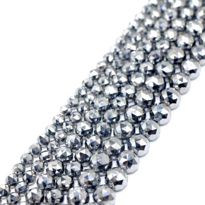 China DIY Jewelry Making Wholesale Terahertz Beads Loose Stone Bracelet Terahertz Faceted Diamond Beads Smooth Stone Beads For Jewelry Making for sale