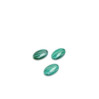 China Wholesale Men's Accessory Natural Malachite Women Party Gift AAA Gemstone Beads Loose Beads Oval Shape Pendant For Jewelry Making for sale