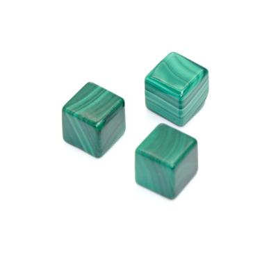 China Natural Wholesale Gemstone Mens Malachite Men's Party Gift Women D.C.A. Beaded Cube Loose Pendant Accessories Accessory For Jewelry Making for sale