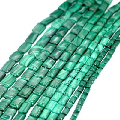 China DIY Jewelry Making Natural AAA Malachite Gemstone Wholesale Loose Beads For Jewelry Making Malachite Rectangle Malachite Beads for sale