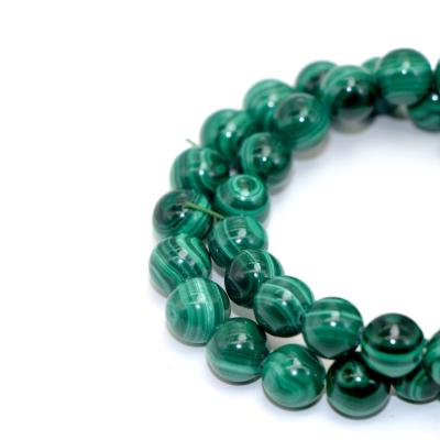 China Wholesale CLASSIC Natural Handmade Malachite Semi-precious AAA Gemstone Bracelet Beads 10mm Stretch Bracelet for sale