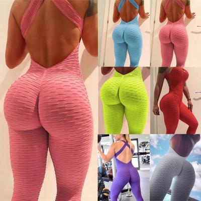 China QUICK DRY Yoga Set Custom Logo Fitness One-Piece Yoga Set Women's Yoga Wear Sport Apparel Set for sale