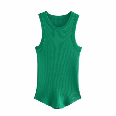 China Fashion News Crop Spring QUICK DRY Solid Color Women's Cotton Sleeveless Top Fashionable Tank Tops for sale