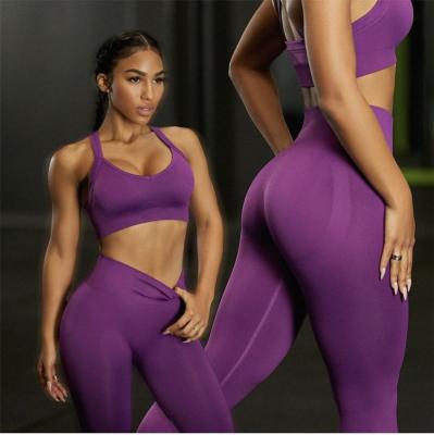 China Wholesale Breathable Seamless Yoga Women's High Waist Sports Sports Wear Clothing Gym Yoga Set Yoga Sets Fitness Women for sale