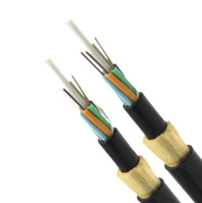 China ADSS Aerial Fiber Optic Cable 24F PE Double Sheath Loose Multi Tube Aramid Yarn for sale