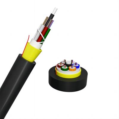 China ADSS Fiber Optic Cable For Aerial Installation 12 Hilos Single Sheath Single Mode for sale