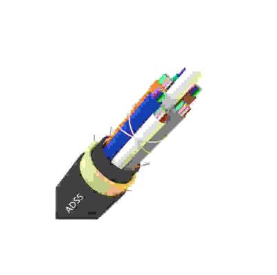 China ADSS-100m-24 Aerial ADSS Fiber Optic Cable With Single PE Jacket for sale