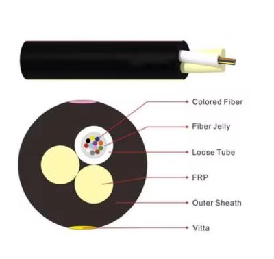 China ASU Cable Single Mode Aerial ASU Cable 2/4/6/8/10/12 Fibers ASU80 ASU120 for sale