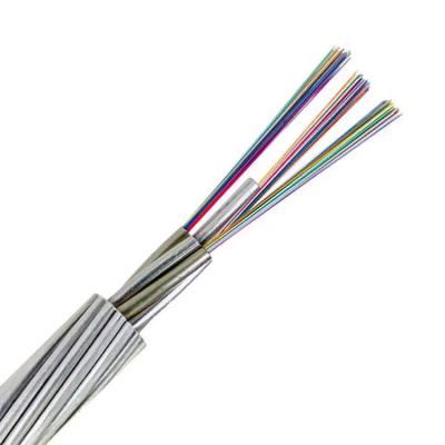 China Cables de fibra óptica OPGW Precio de fábrica 24 núcleos de cable de tierra inoxidable multimoda en venta