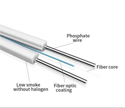 China GJXH Fiber Optic Cable 2 4 Cores Multimode Ftth Cable With FRP Strength Member for sale