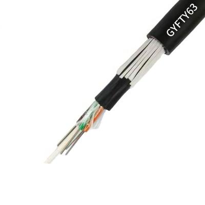 Chine Cable à fibre optique anti-rongeurs GYFTY63 24 noyau 48 noyau Cable à fibre optique anti-rongeurs aérien en fibre optique extérieure à vendre