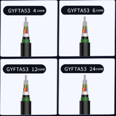 China Direktbegrabener Glasfaserkabel SM G652D Außenglasfaserkabel GYFTA53 zu verkaufen