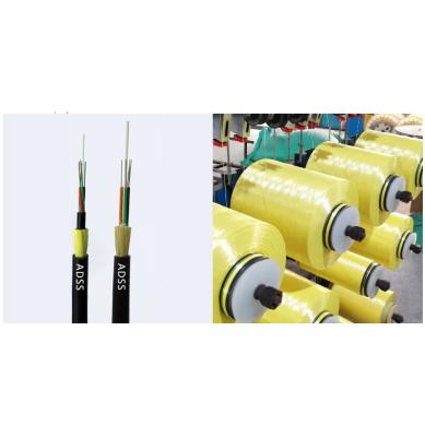 China ADSS Fiber Optic Cable Manufacturers single jacket 48 core single mode G652D FRP 1.5mm 100m span length for sale