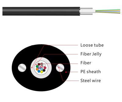 China Cabos de fibra óptica ao ar livre Gyfxtby Fibra óptica Fttx GYFXTBY 8 12 16 24 Cabos de fibra de núcleo de estrutura plana à venda