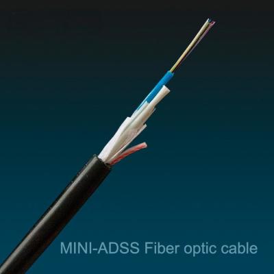 China ASU  4 Core Mini ADSS Fiber Optic Cable Single Mode G.652.D for sale